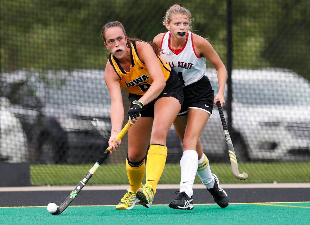 Iowa Hawkeyes Anthe Nijziel (6) against Ball State Sunday, September 2, 2018 at Grant Field. (Brian Ray/hawkeyesports.com)