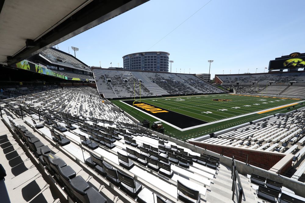 The view from the new north end zone of Kinnick Stadium Friday, August 9, 2019. (Brian Ray/hawkeyesports.com)