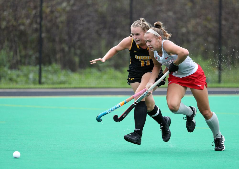 Iowa Hawkeyes Katie Birch (11) during a 2-1 victory against the Ohio State Buckeyes Friday, September 27, 2019 at Grant Field. (Brian Ray/hawkeyesports.com)