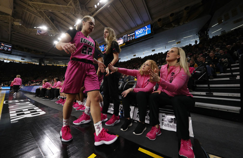 Iowa Hawkeyes guard Kathleen Doyle (22) against the seventh ranked Maryland Terrapins Sunday, February 17, 2019 at Carver-Hawkeye Arena. (Brian Ray/hawkeyesports.com)