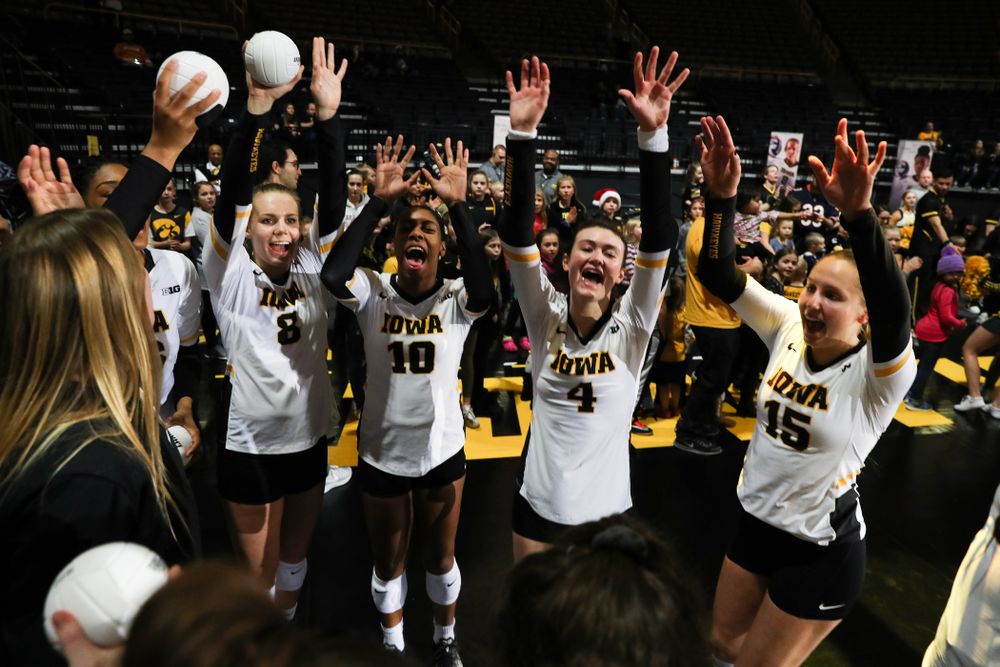 The Iowa Hawkeyes during senior day activities before their game against the Ohio State Buckeyes Saturday, November 24, 2018 at Carver-Hawkeye Arena. (Brian Ray/hawkeyesports.com)