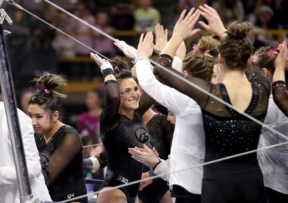 Iowa's Jax Kranitz competes on the beam against the Minnesota Golden Gophers Saturday, January 19, 2019 at Carver-Hawkeye Arena. (Brian Ray/hawkeyesports.com)