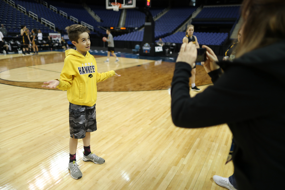 Big Ten Boy Jack Jensen-Fitzpatrick during practice and media before the regional final of the 2019 NCAA Women's College Basketball Tournament against the Baylor Bears Sunday, March 31, 2019 at Greensboro Coliseum in Greensboro, NC.(Brian Ray/hawkeyesports.com)