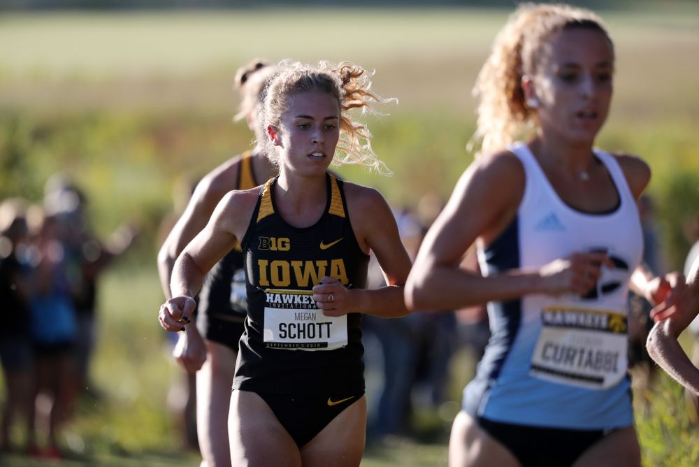 IowaÕs Megan Schott runs in the 2019 Hawkeye Invitational Friday, September 6, 2019 at the Ashton Cross Country Course. (Brian Ray/hawkeyesports.com)