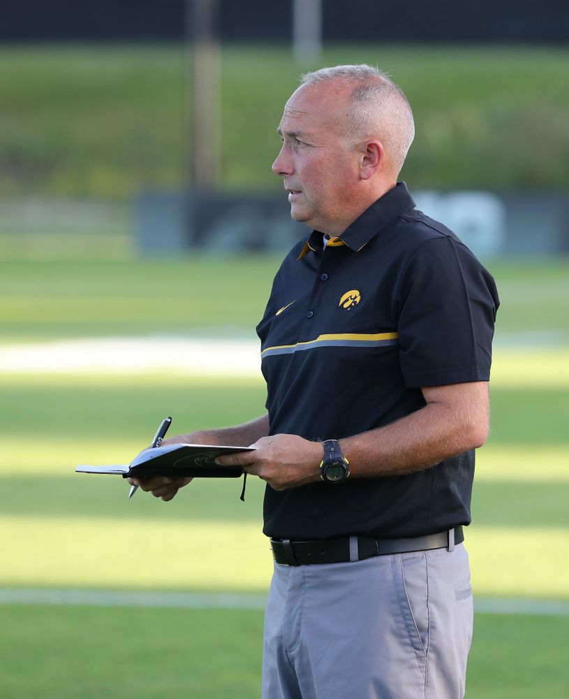 Iowa Hawkeyes head coach Dave DiIanni against Western Michigan Thursday, August 22, 2019 at the Iowa Soccer Complex. (Brian Ray/hawkeyesports.com)