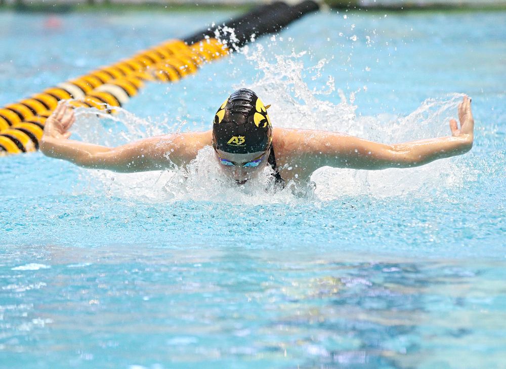 Iowa’s Aleksandra Olesiak swims the women’s 200 yard individual medley preliminary event during the 2020 Women’s Big Ten Swimming and Diving Championships at the Campus Recreation and Wellness Center in Iowa City on Thursday, February 20, 2020. (Stephen Mally/hawkeyesports.com)