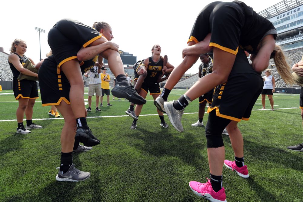 The Iowa WomenÕs Basketball Team participates in the The Program Tuesday, September 17, 2019 at Kinnick Stadium (Brian Ray/hawkeyesports.com)