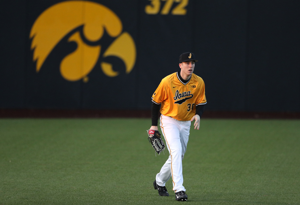 Iowa Hawkeyes Connor McCaffery (30) against California State Northridge Sunday, March 17, 2019 at Duane Banks Field. (Brian Ray/hawkeyesports.com)