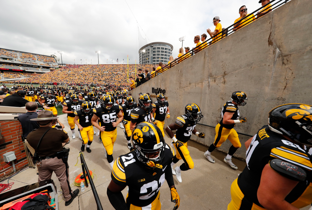 The Iowa Hawkeyes against the Northern Illinois Huskies Saturday, September 1, 2018 at Kinnick Stadium. (Brian Ray/hawkeyesports.com)