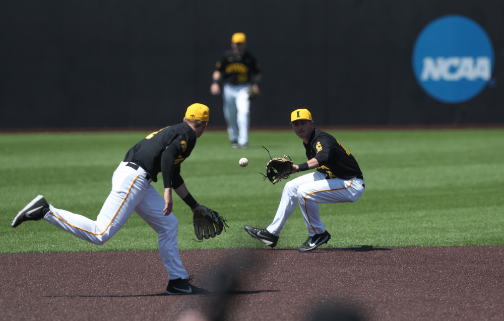 Iowa Hawkeyes Tanner Wetrich (16) during game two against UC Irvine Saturday, May 4, 2019 at Duane Banks Field. (Brian Ray/hawkeyesports.com)
