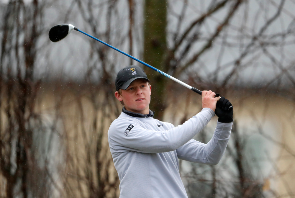 Iowa's Benton Weinberg during day two of the 2018 Hawkeye Invitational Friday, April 13, 2018 at Finkbine Golf Course. (Brian Ray/hawkeyesports.com)