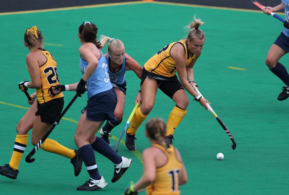 Iowa Hawkeyes forward Leah Zellner (13) against Columbia Sunday, September 8, 2019 at Grant Field. (Brian Ray/hawkeyesports.com)