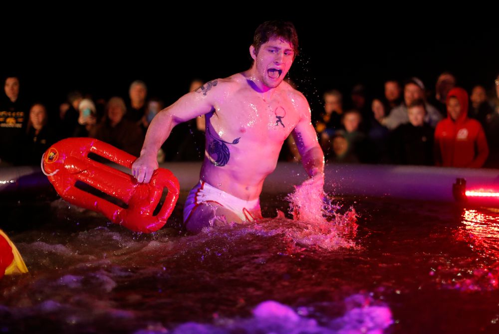 The Hawkeye Wrestling Club Arctic Plunge Saturday, January 27, 2018 at Brown Dear Golf Course in Coralville. (Brian Ray/hawkeyesports.com)