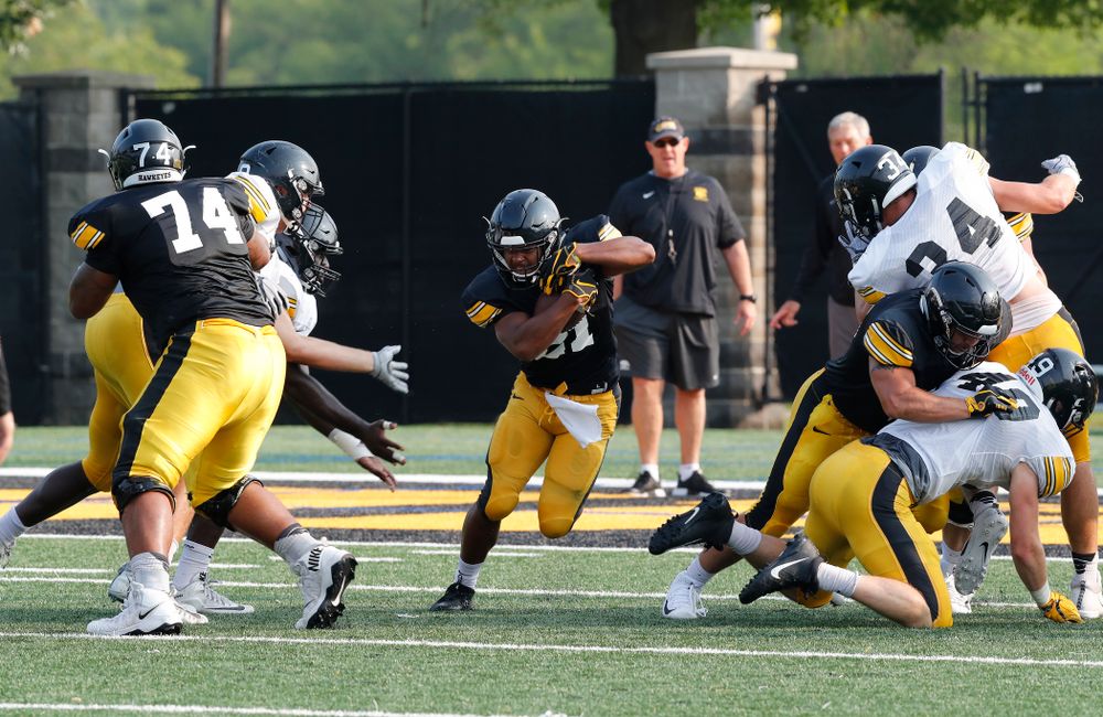 Iowa Hawkeyes running back Ivory Kelly-Martin (21) during camp practice No. 16 Tuesday, August 21, 2018 at the Hansen Football Performance Center. (Brian Ray/hawkeyesports.com)