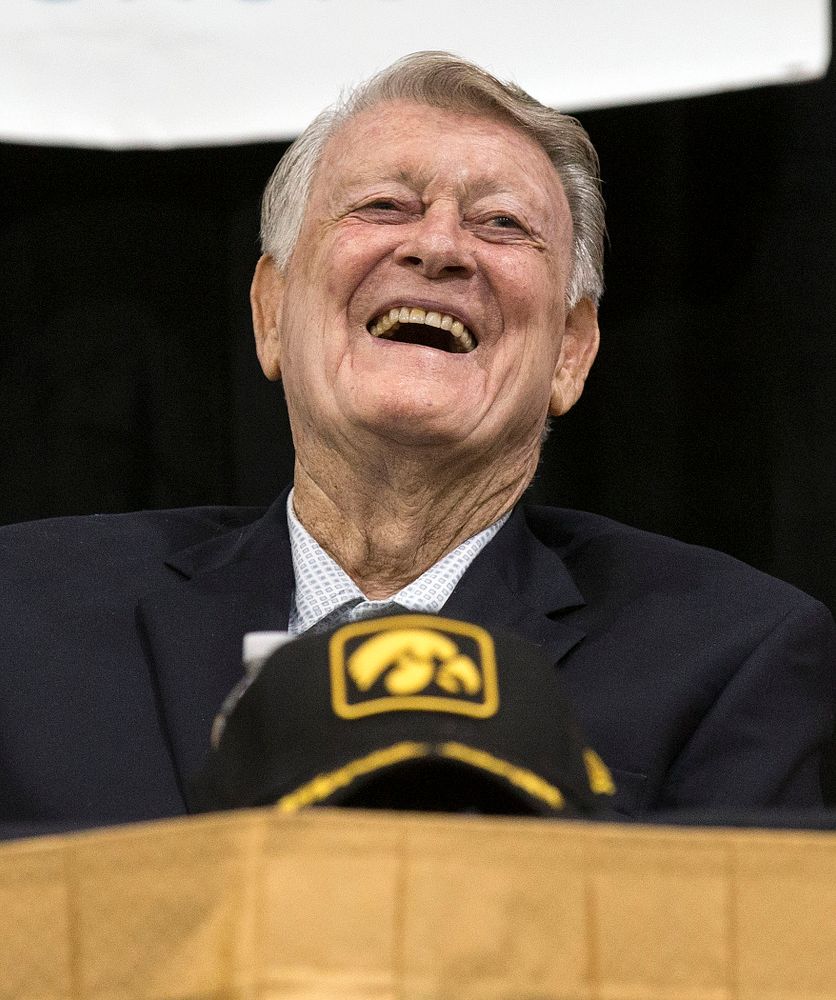 Former Hawkeye Football Head Coach Hayden Fry during Fry Fest Friday, Aug. 29, 2014 in Coralville. (Brian Ray/hawkeyesports.com)