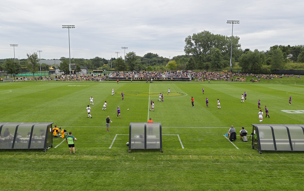 Fan look on during the first half of the Hawkeye match again Northern Iowa at the Iowa Soccer Complex in Iowa City on Sunday, Aug 25, 2019. (Stephen Mally/hawkeyesports.com)