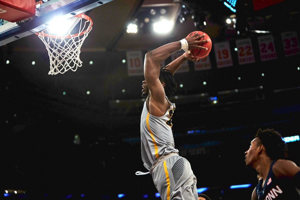 Iowa Hawkeyes forward Tyler Cook (25) against UConn in the Championship game of the 2K Empire Classic Friday, November 16, 2018 at Madison Square Garden in New York City. (Duncan H.Williams/Freelance)