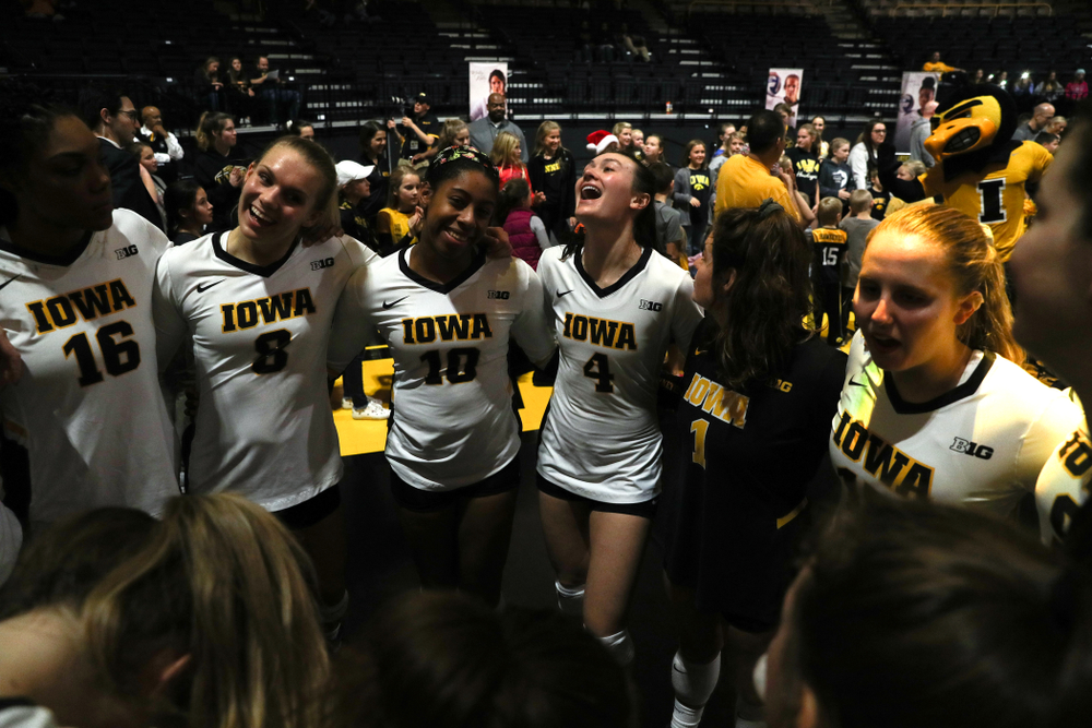 The Iowa Hawkeyes during senior day activities before their game against the Ohio State Buckeyes Saturday, November 24, 2018 at Carver-Hawkeye Arena. (Brian Ray/hawkeyesports.com)