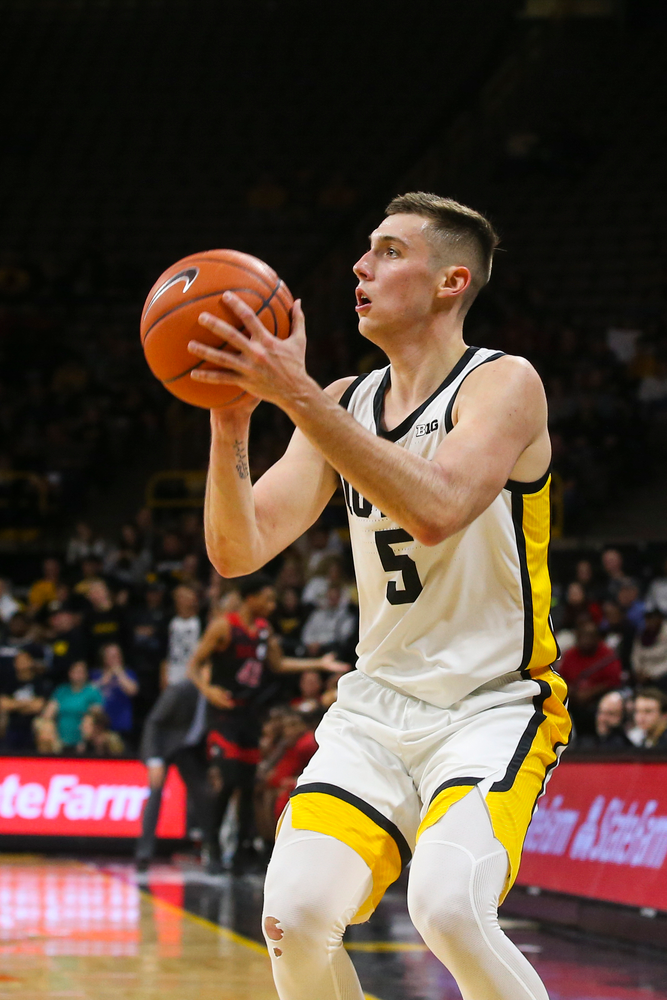 Iowa Hawkeyes guard CJ Fredrick (5) during Iowa men’s basketball vs SIUE on Friday, November 8, 2019 at Carver-Hawkeye Arena. (Lily Smith/hawkeyesports.com)