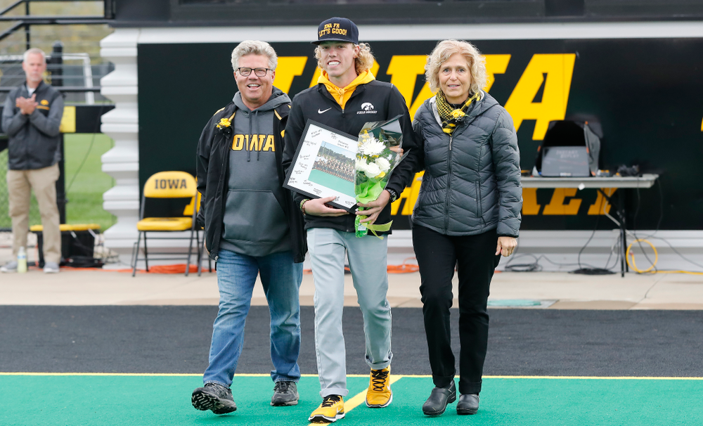 Senior Manager Liam Norton during senior day before their game against Maryland Sunday, October 14, 2018 at Grant Field. (Brian Ray/hawkeyesports.com)