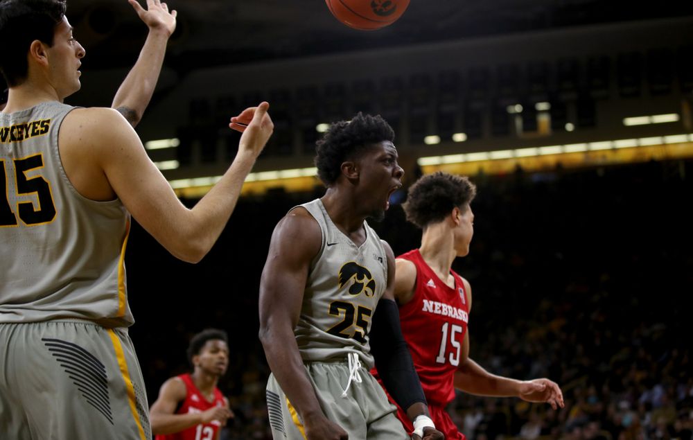 Iowa Hawkeyes forward Tyler Cook (25) against the Nebraska Cornhuskers Sunday, January 6, 2019 at Carver-Hawkeye Arena. (Brian Ray/hawkeyesports.com)