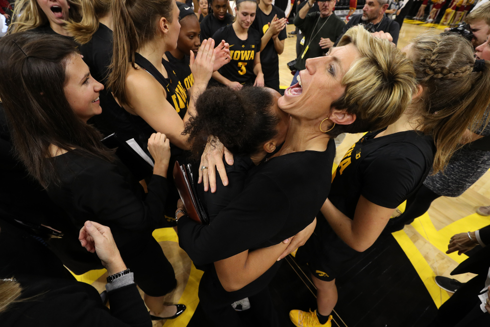 Associate Head Coach Jan Jensen against the Iowa State Cyclones in the Iowa Corn Cy-Hawk Series Wednesday, December 5, 2018 at Carver-Hawkeye Arena. (Brian Ray/hawkeyesports.com)