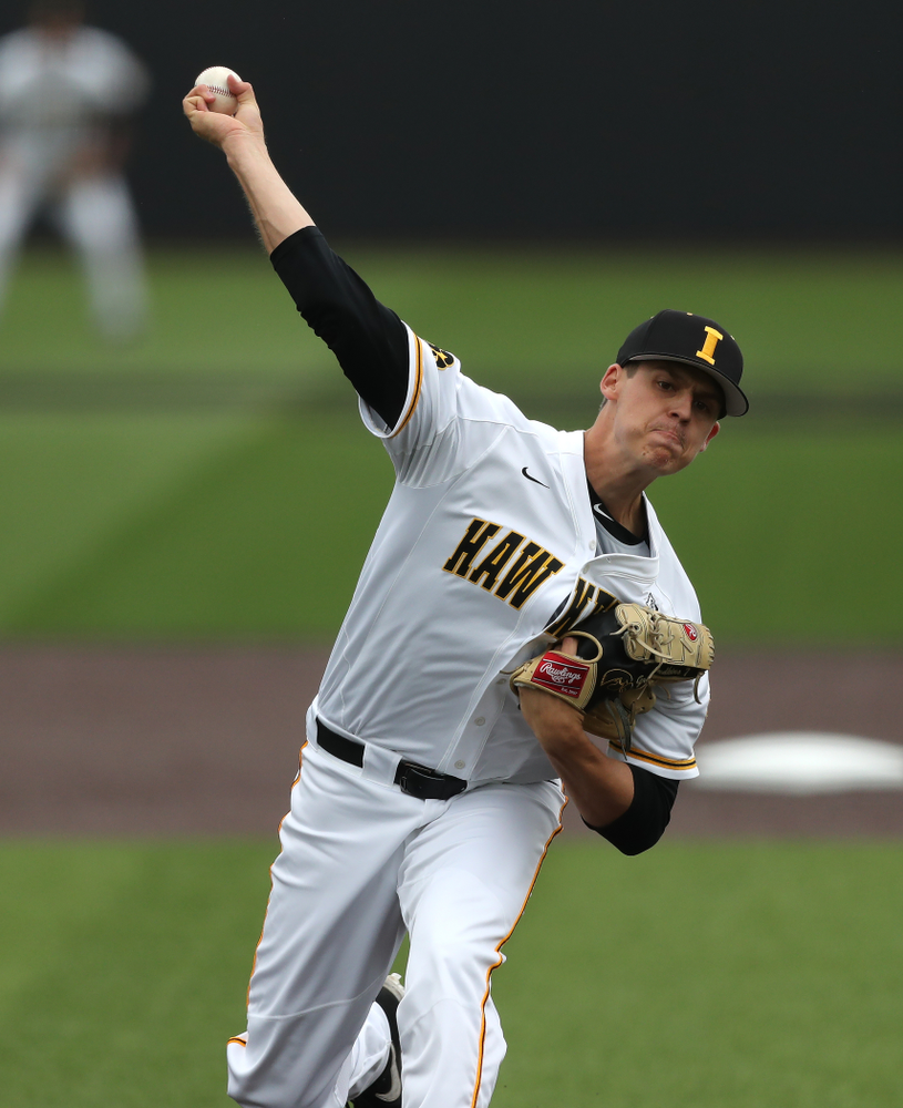Iowa Hawkeyes Grant Judkins (7) against Michigan State Sunday, May 12, 2019 at Duane Banks Field. (Brian Ray/hawkeyesports.com)