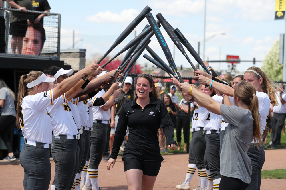Graduate Assistant Athletic Trainer Haley Simmons during senior day festivities following their game against the Ohio State Buckeyes Sunday, May 5, 2019 at Pearl Field. (Brian Ray/hawkeyesports.com)ic