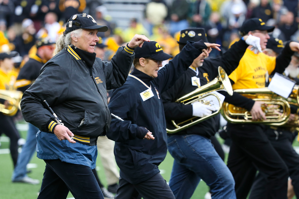 The Hawkeye Alumni Marching Band during Iowa football vs Purdue on Saturday, October 19, 2019 at Kinnick Stadium. (Lily Smith/hawkeyesports.com)