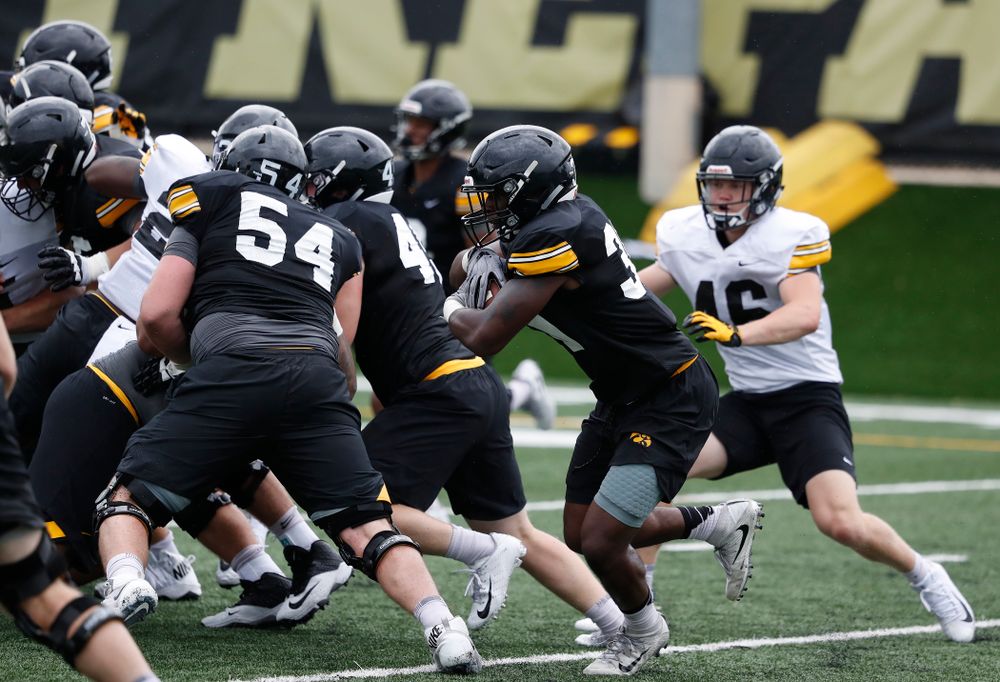 Iowa Hawkeyes running back Henry Geil (30) during practice No. 4 of Fall Camp Monday, August 6, 2018 at the Hansen Football Performance Center. (Brian Ray/hawkeyesports.com)