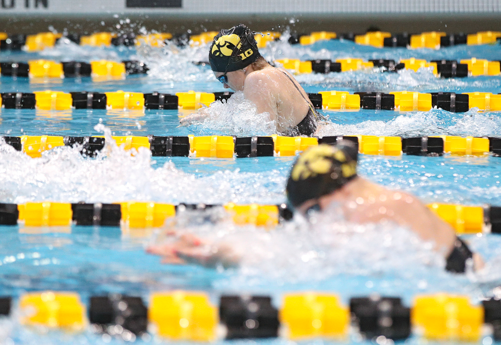 Iowa’s Lexi Horner swims the women’s 200 yard individual medley preliminary event during the 2020 Women’s Big Ten Swimming and Diving Championships at the Campus Recreation and Wellness Center in Iowa City on Thursday, February 20, 2020. (Stephen Mally/hawkeyesports.com)