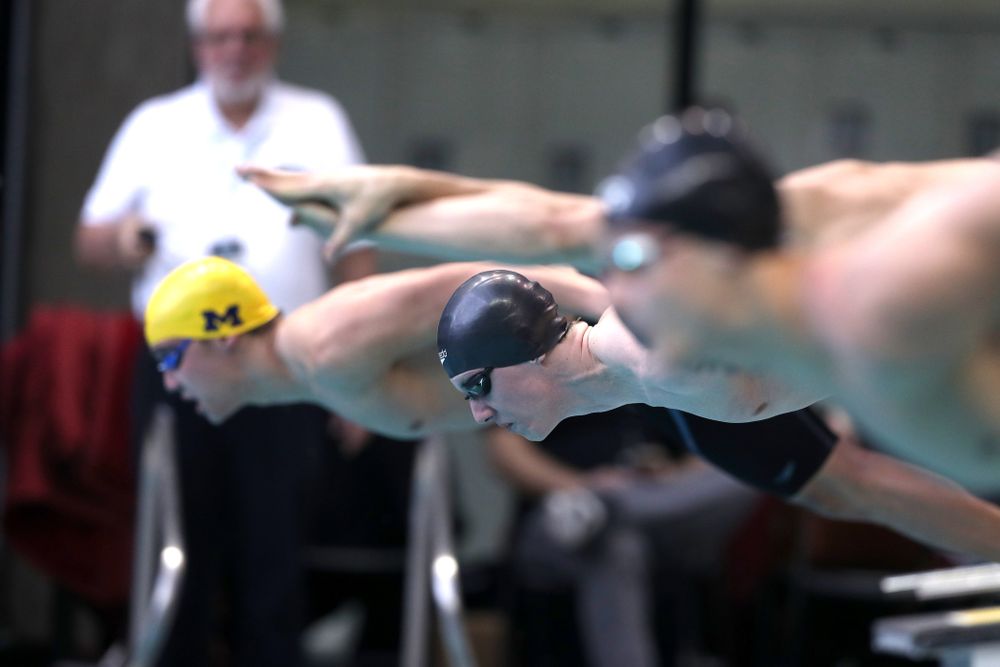 Iowa's Dolan Craine competes in the 200-yard breaststroke during the 2019 Big Ten Men's Swimming and Diving Championships Saturday, March 2, 2019 at the Campus Wellness and Recreation Center. (Brian Ray/hawkeyesports.com)