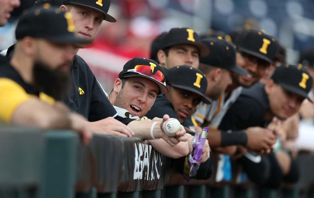 Iowa Hawkeyes Connor McCaffery (30) against the Indiana Hoosiers in the first round of the Big Ten Baseball Tournament Wednesday, May 22, 2019 at TD Ameritrade Park in Omaha, Neb. (Brian Ray/hawkeyesports.com)