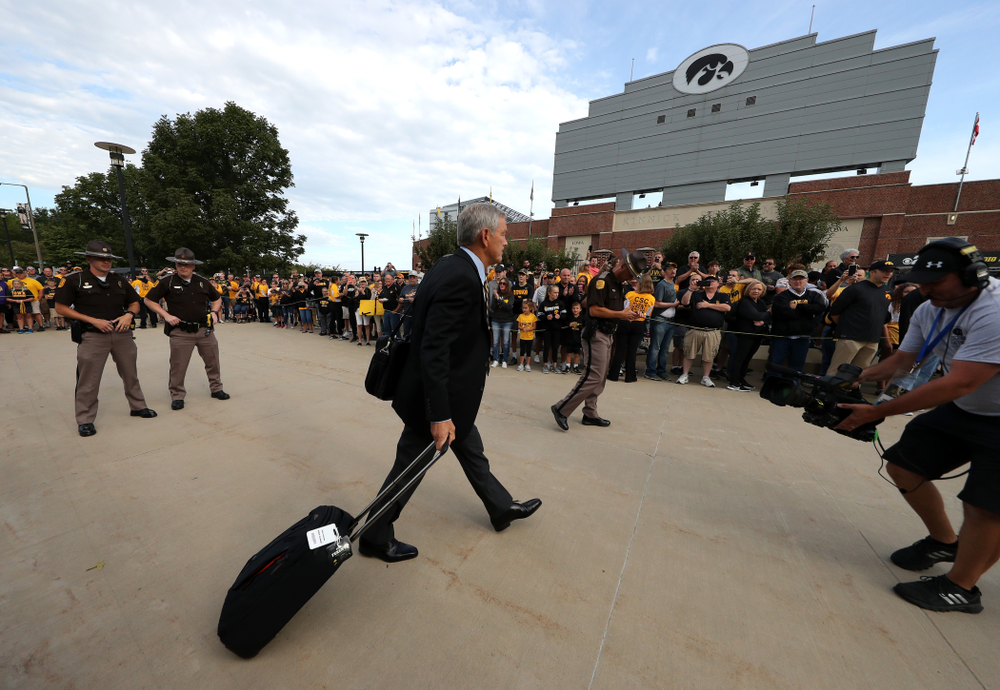 Iowa Hawkeyes head coach Kirk Ferentz against the Rutgers Scarlet Knights Saturday, September 7, 2019 at Kinnick Stadium. (Brian Ray/hawkeyesports.com)