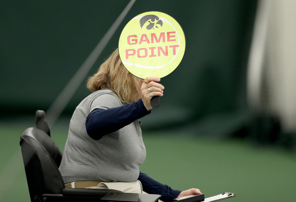 against Cornell Sunday, March 8, 2020 at the Hawkeye Tennis and Recreation Center. (Brian Ray/hawkeyesports.com)