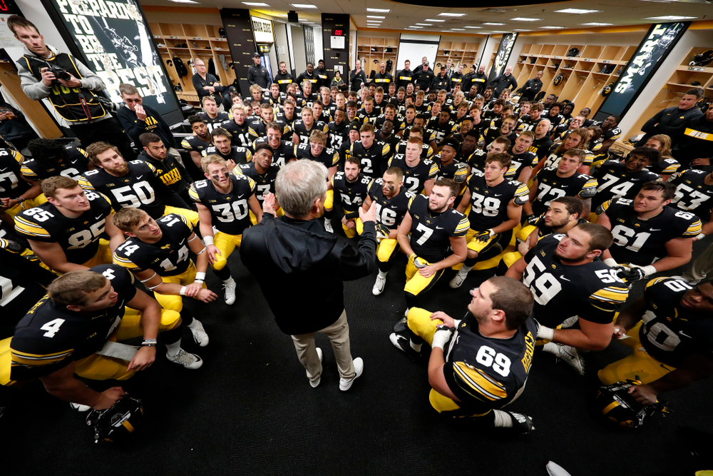 Iowa Hawkeyes head coach Kirk Ferentz against the Maryland Terrapins Saturday, October 20, 2018 at Kinnick Stadium (Brian Ray/hawkeyesports.com)