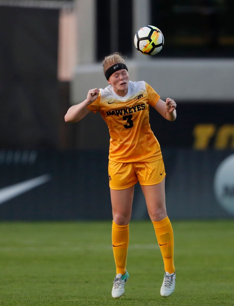 Iowa Hawkeyes Morgan Kemmerling (3) against the Missouri Tigers Friday, August 17, 2018 at the Iowa Soccer Complex. (Brian Ray/hawkeyesports.com)