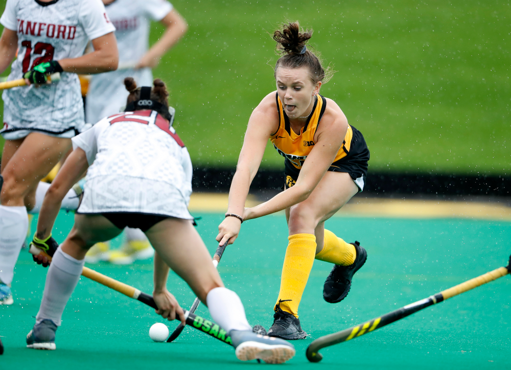 Iowa Hawkeyes Maddy Murphy (26) scores against Stanford Sunday, October 7, 2018 at Grant Field. (Brian Ray/hawkeyesports.com)