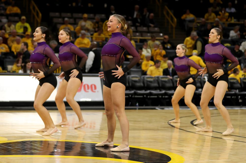 The Iowa Dance Team performs their Jazz Routine at halftime of the Iowa Hawkeyes game against Maryland Thursday, January 9, 2020 at Carver-Hawkeye Arena. (Brian Ray/hawkeyesports.com)