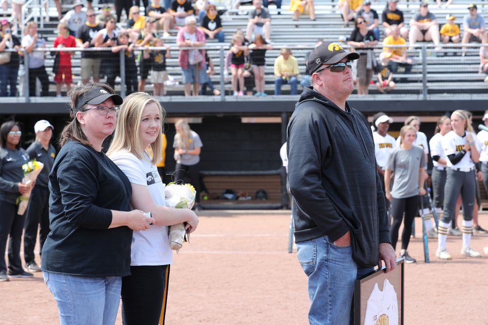 Senior Student Assistant Coach Brooke Rozier during senior day festivities following their game against the Ohio State Buckeyes Sunday, May 5, 2019 at Pearl Field. (Brian Ray/hawkeyesports.com)ic