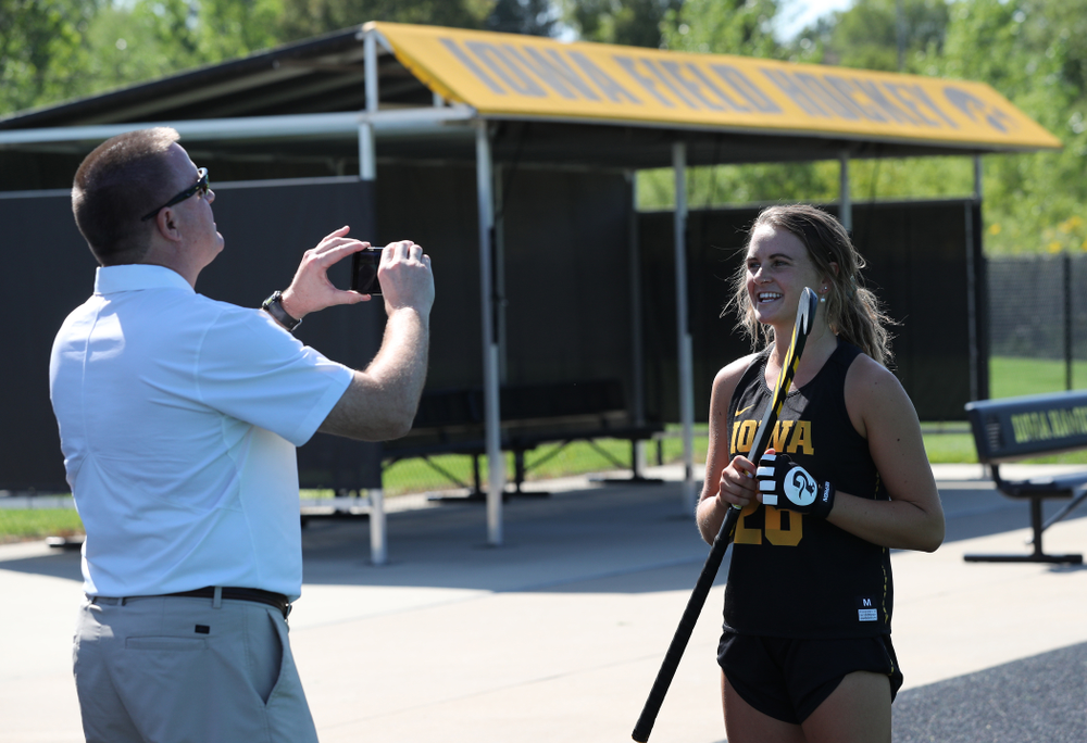 Iowa Hawkeyes forward Maddy Murphy (26) during the teamÕs annual media day Friday, August 23, 2019 at Grant Field. (Brian Ray/hawkeyesports.com)