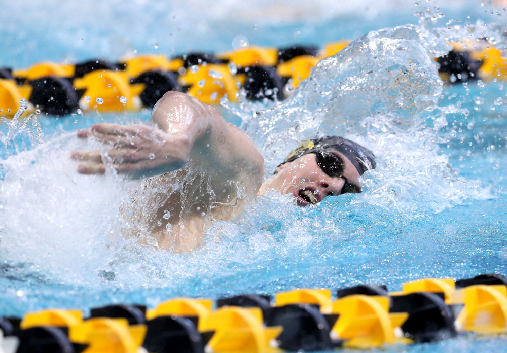 Iowa's Dolan Craine competes in the 400-yard IM on the third day at the 2019 Big Ten Swimming and Diving Championships Thursday, February 28, 2019 at the Campus Wellness and Recreation Center. (Brian Ray/hawkeyesports.com)
