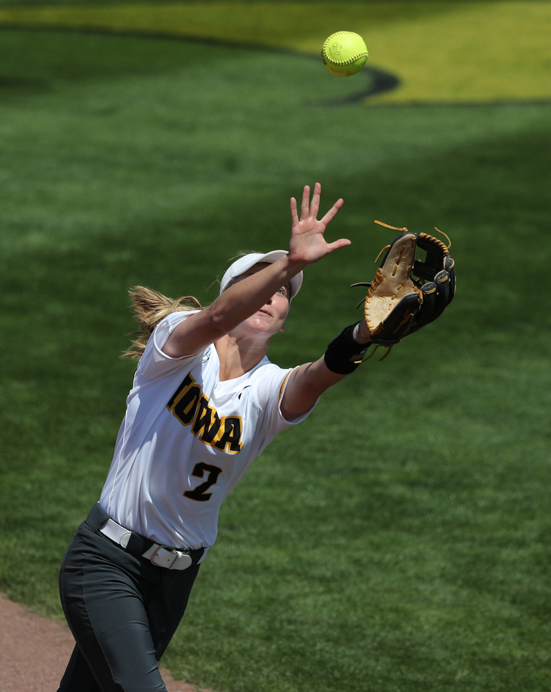 Iowa Hawkeyes Aralee Bogar (2) against the Ohio State Buckeyes on senior day Sunday, May 5, 2019 at Pearl Field. (Brian Ray/hawkeyesports.com)