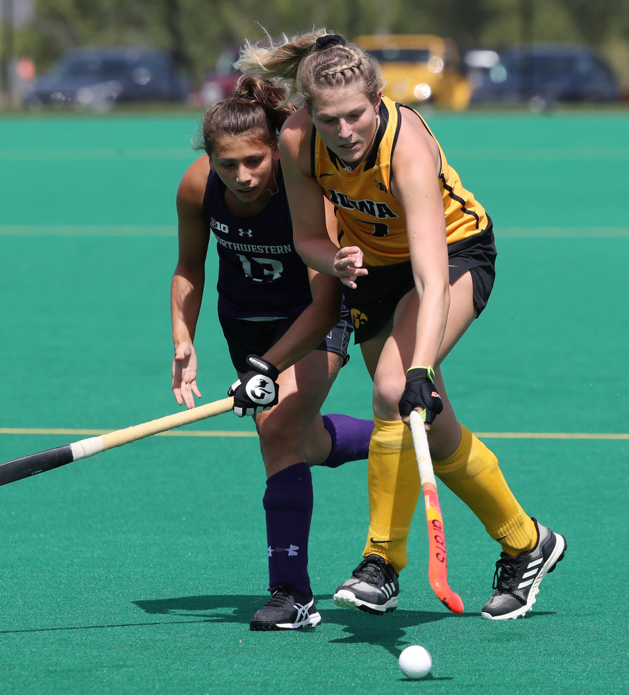 Iowa Hawkeyes Ellie Holley (7) during an exhibition game against Northwestern Saturday, August 24, 2019 at Grant Field. (Brian Ray/hawkeyesports.com)
