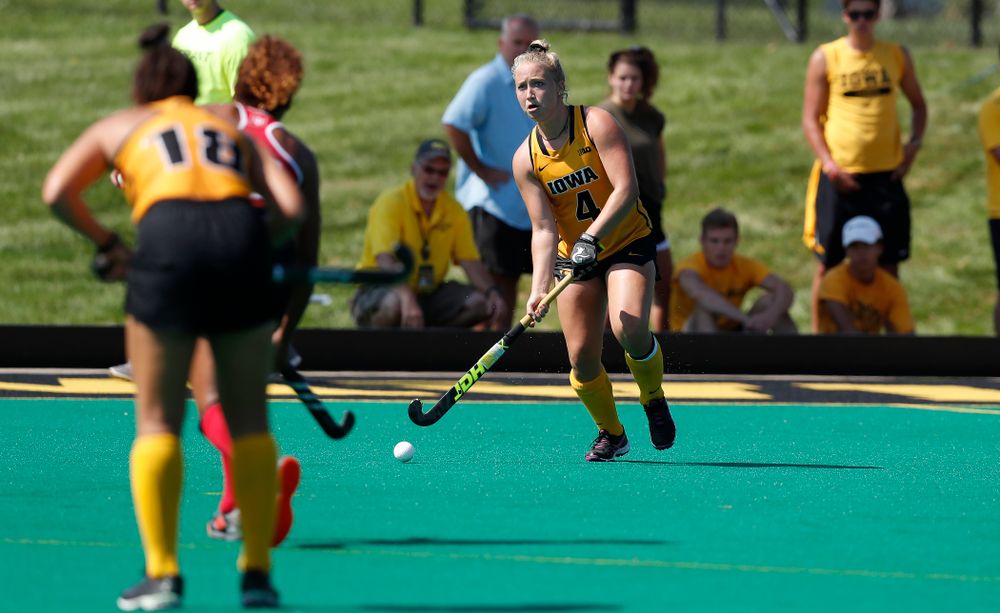 Iowa Hawkeyes Makenna Grewe (4) against Indiana Sunday, September 16, 2018 at Grant Field. (Brian Ray/hawkeyesports.com)