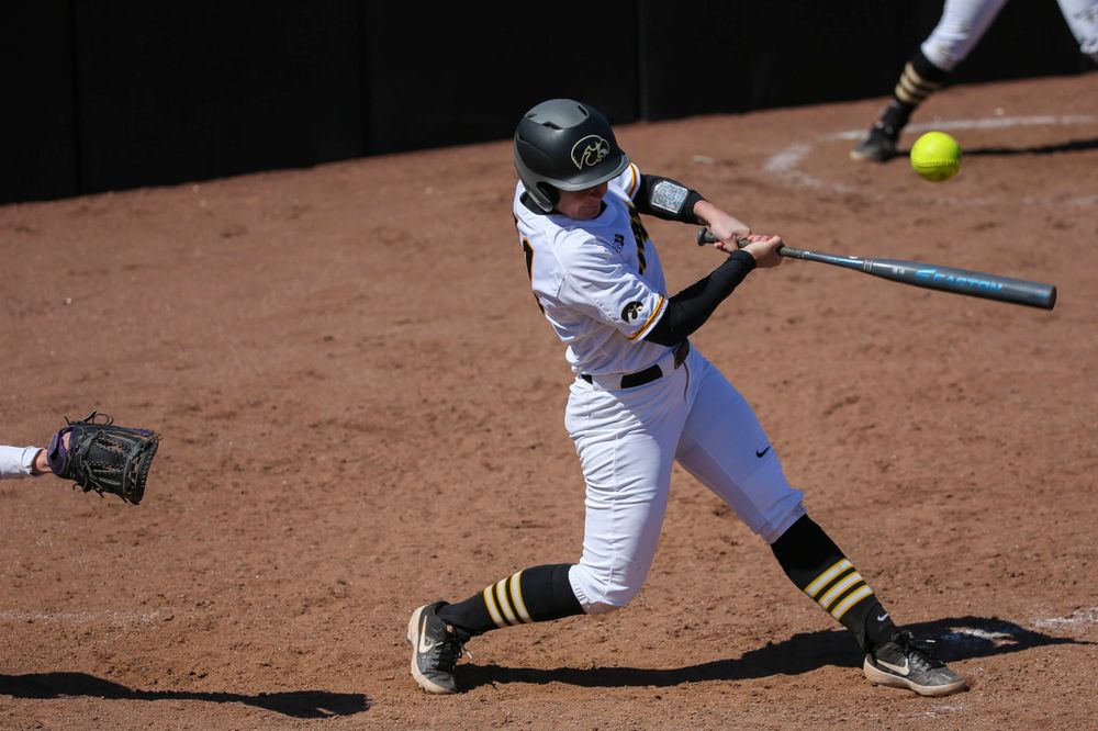 Iowa's Mallory Kilian (11) at game 3 vs Northwestern on Sunday, March 31, 2019 at Bob Pearl Field. (Lily Smith/hawkeyesports.com)