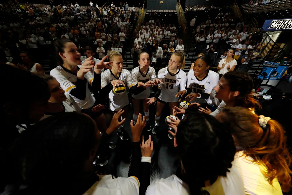 The Iowa Hawkeyes against the Michigan State Spartans Friday, September 21, 2018 at Carver-Hawkeye Arena. (Brian Ray/hawkeyesports.com)