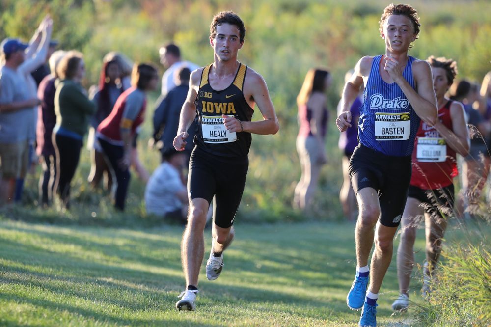IowaÕs Noah Healy runs in the 2019 Hawkeye Invitational Friday, September 6, 2019 at the Ashton Cross Country Course. (Brian Ray/hawkeyesports.com)