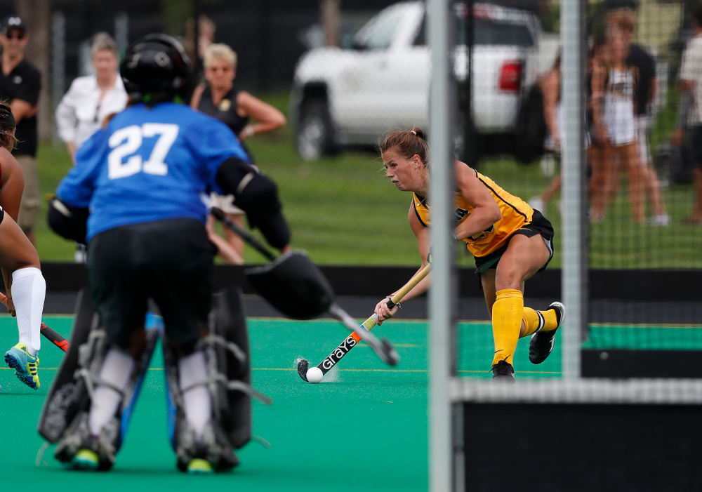 Iowa Hawkeyes Sophie Sunderland (20) against Ball State Sunday, September 2, 2018 at Grant Field. (Brian Ray/hawkeyesports.com)