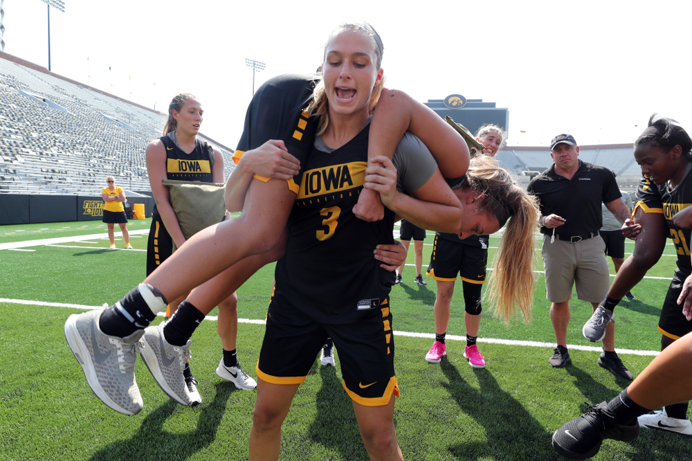 The Iowa WomenÕs Basketball Team participates in the The Program Tuesday, September 17, 2019 at Kinnick Stadium (Brian Ray/hawkeyesports.com)
